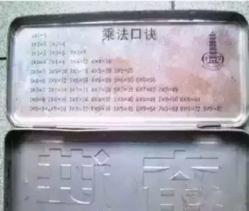 铅笔盒里的乘法口诀